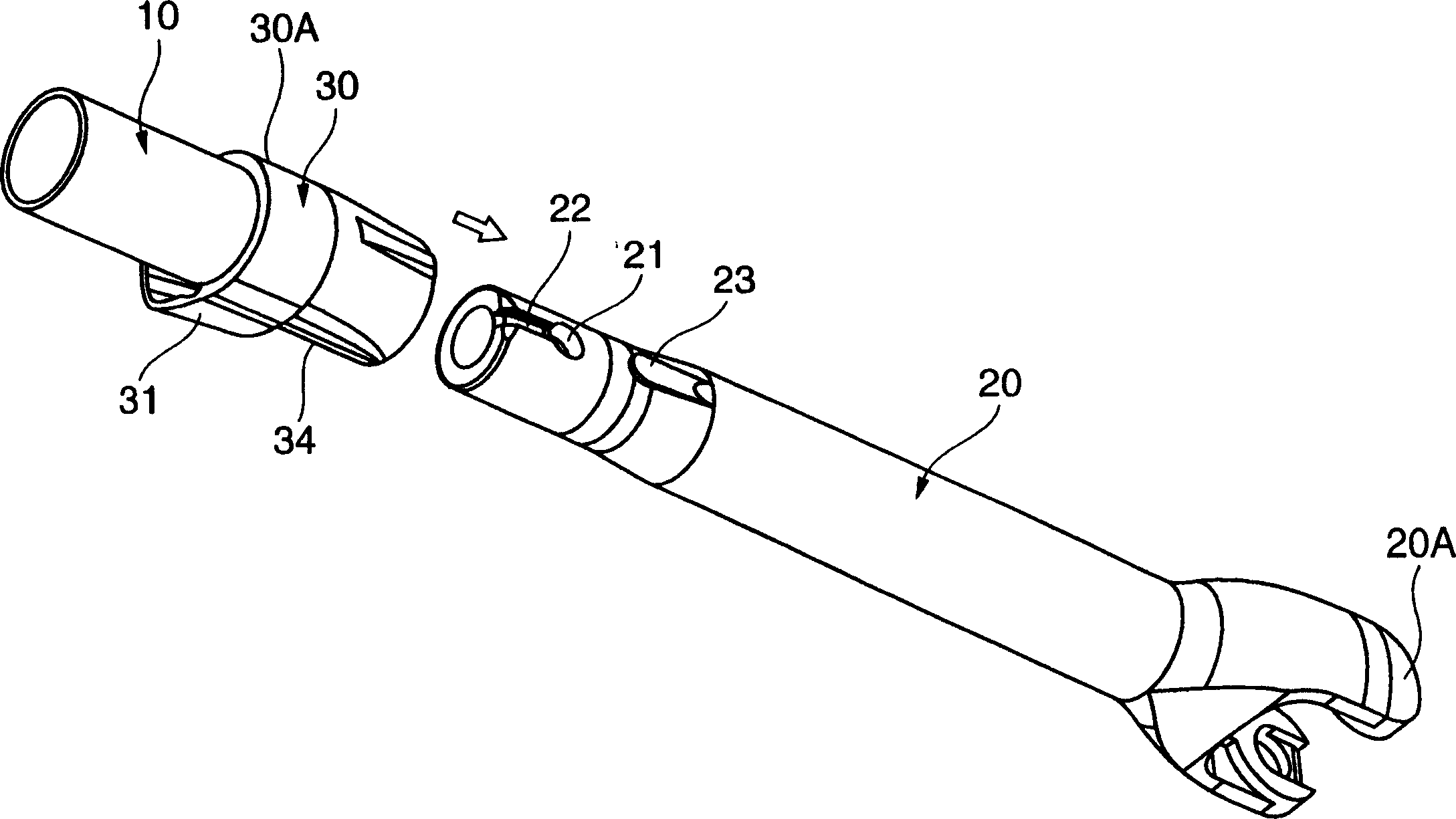 Connecting structure for rod