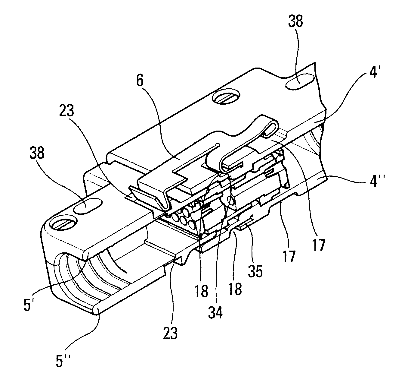 Locking device for a shielded sub-miniature connection assembly
