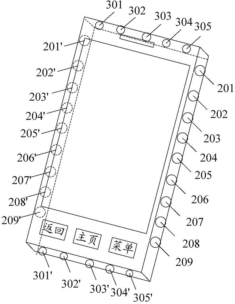 Mobile terminal capable of automatically identifying holding by left hand or right hand, and implementation method thereof
