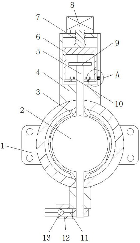 Electric wafer type butterfly valve