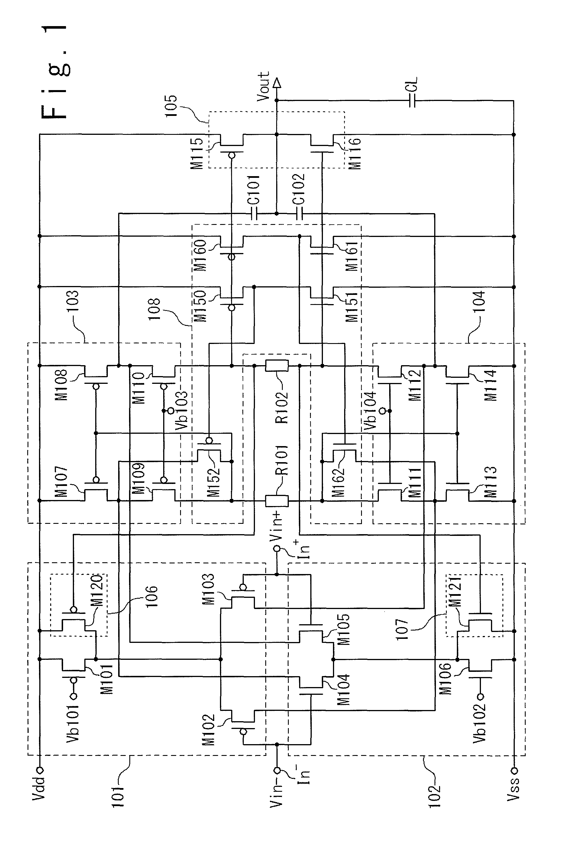Differential amplifier circuit, display panel driver, and display device