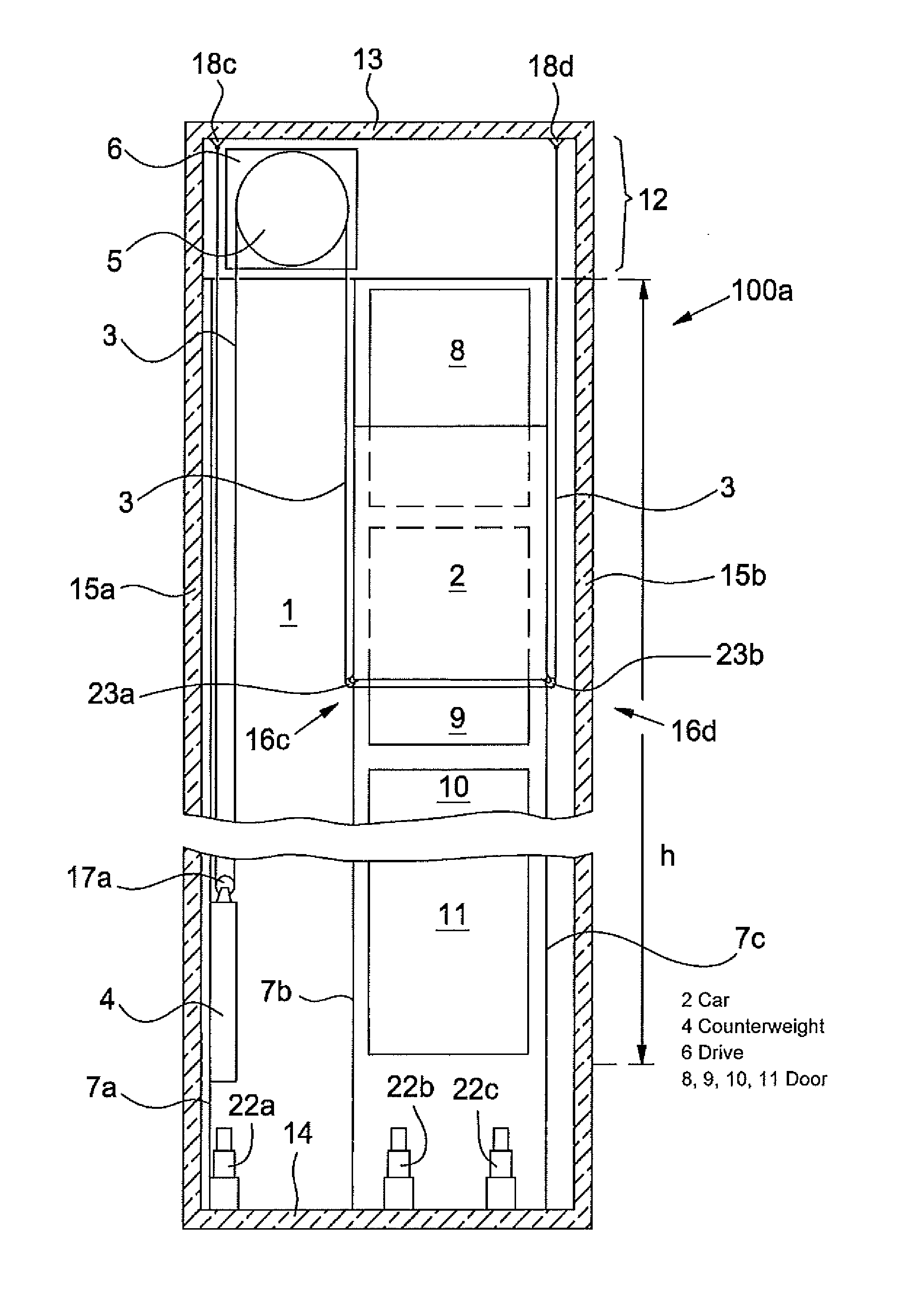 Operating state monitoring of support apparatus of an elevator system