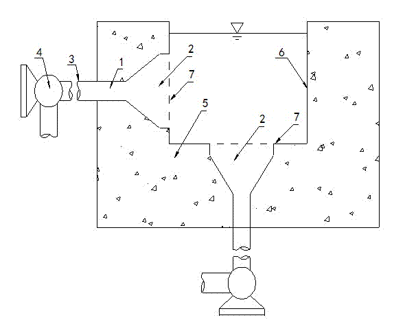 Structure for inhibiting water flow cavitation of outlet structure