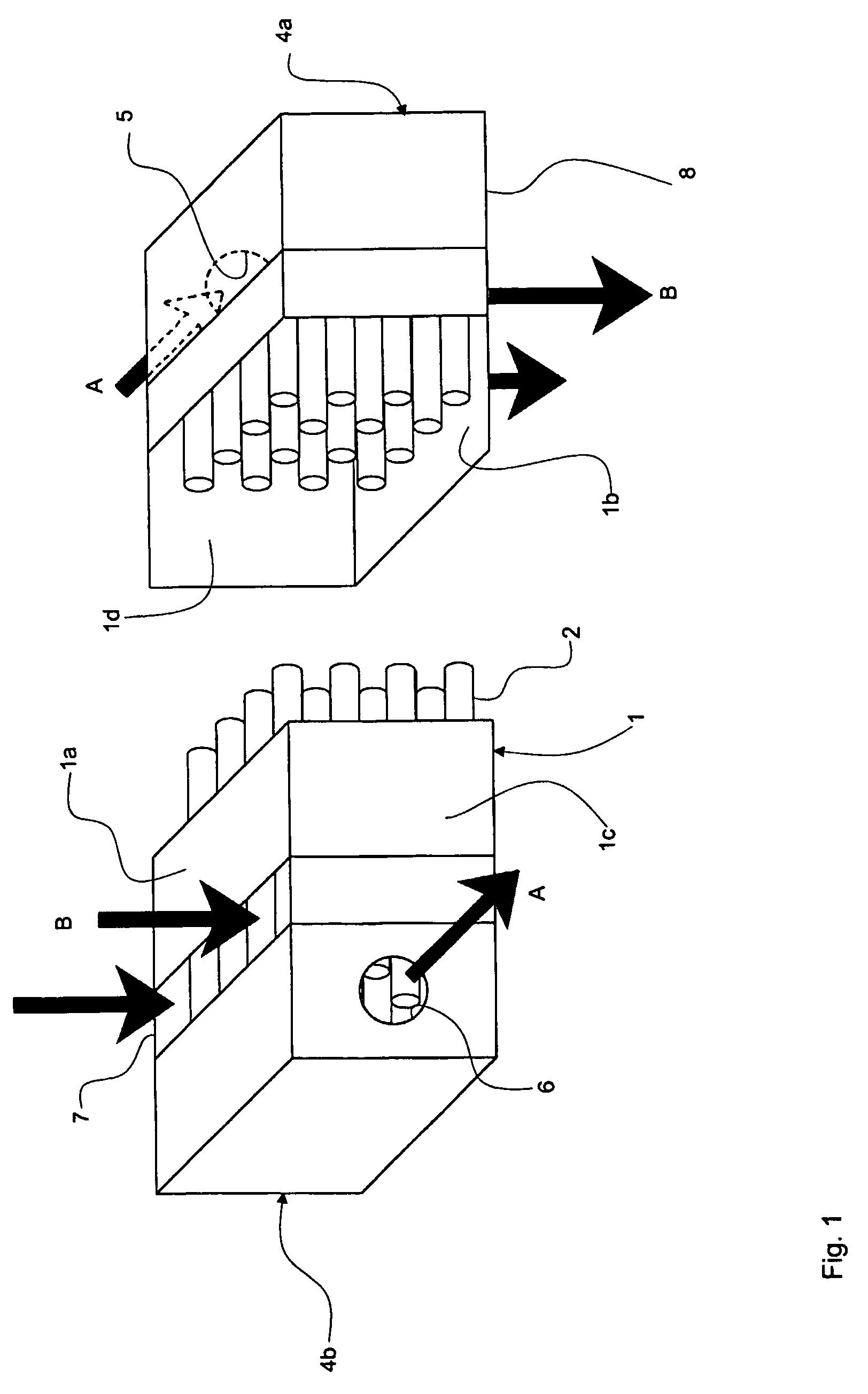 Device for moisture exchange between gas flows