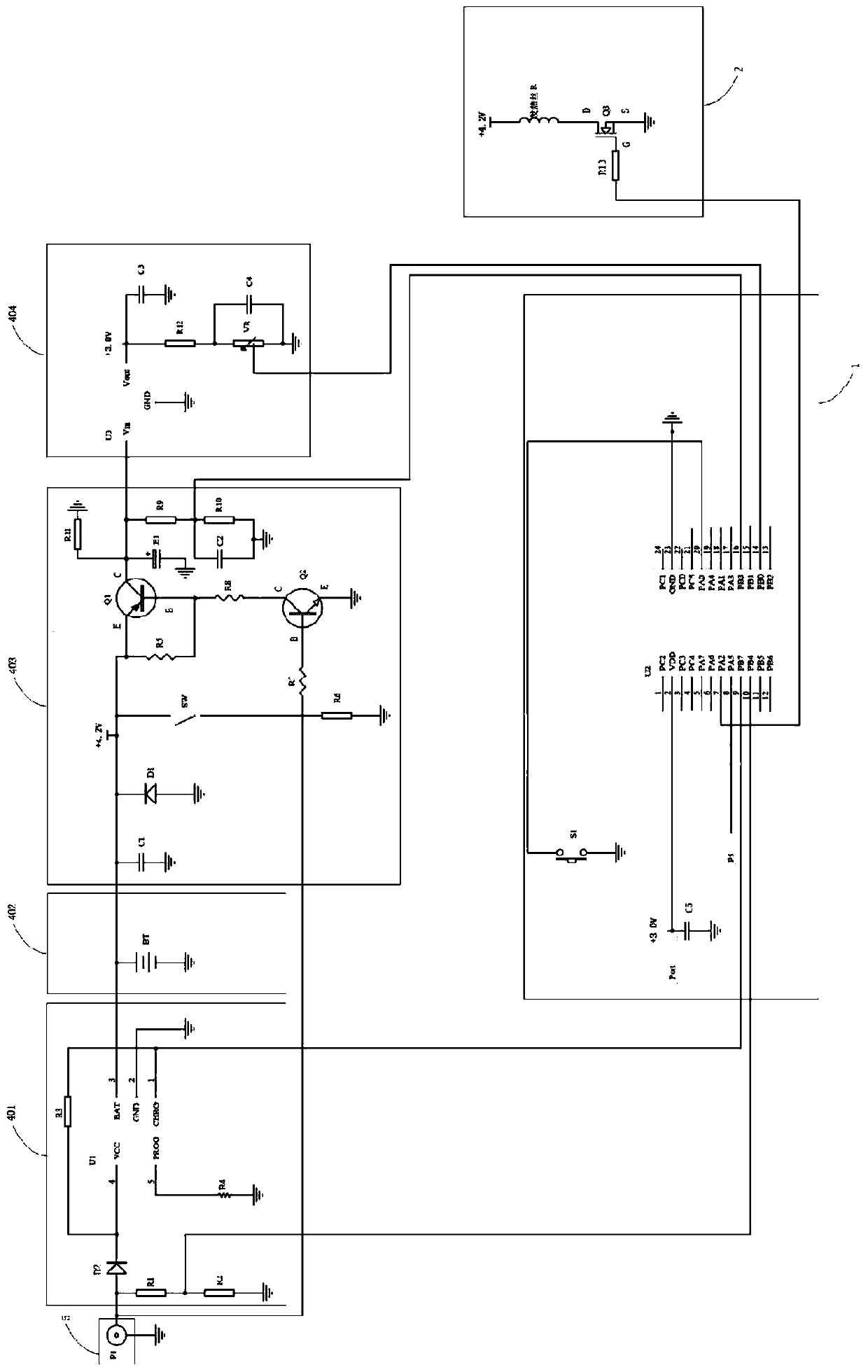 Temperature control circuit and vibration rod