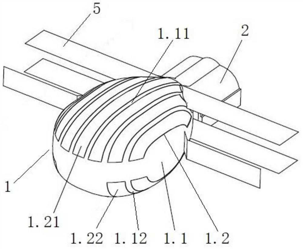 Implantable flexible magnetic control bladder extrusion device