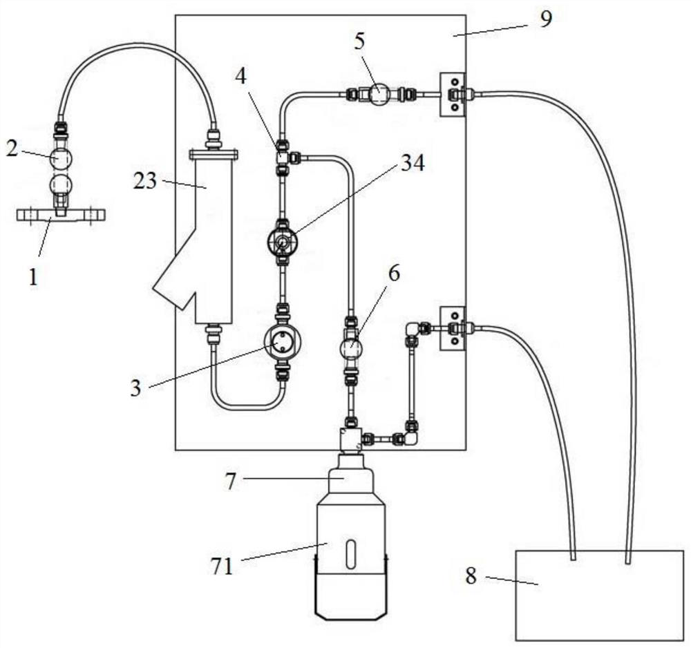 Sulfur-containing gas field water sampling device and using method