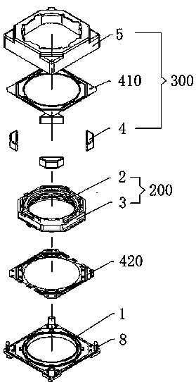 VCM sensor provided with lightweight base and used for preventing foreign matter from flowing in equipment
