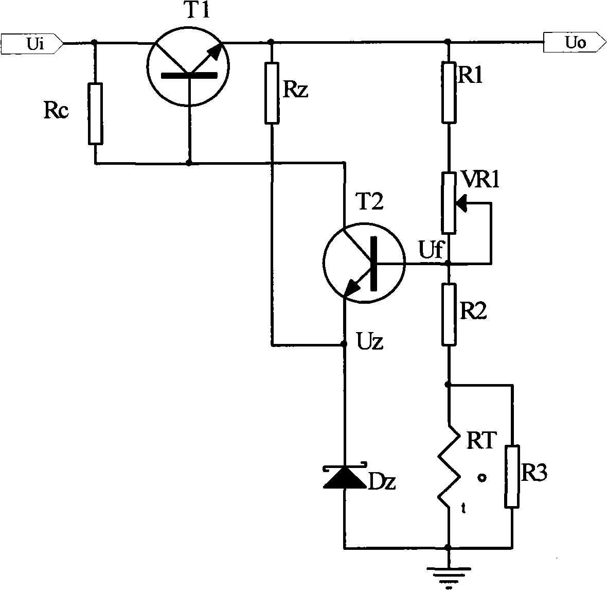 Circuit carrying out temperature compensation on bias voltage of avalanche photodiode