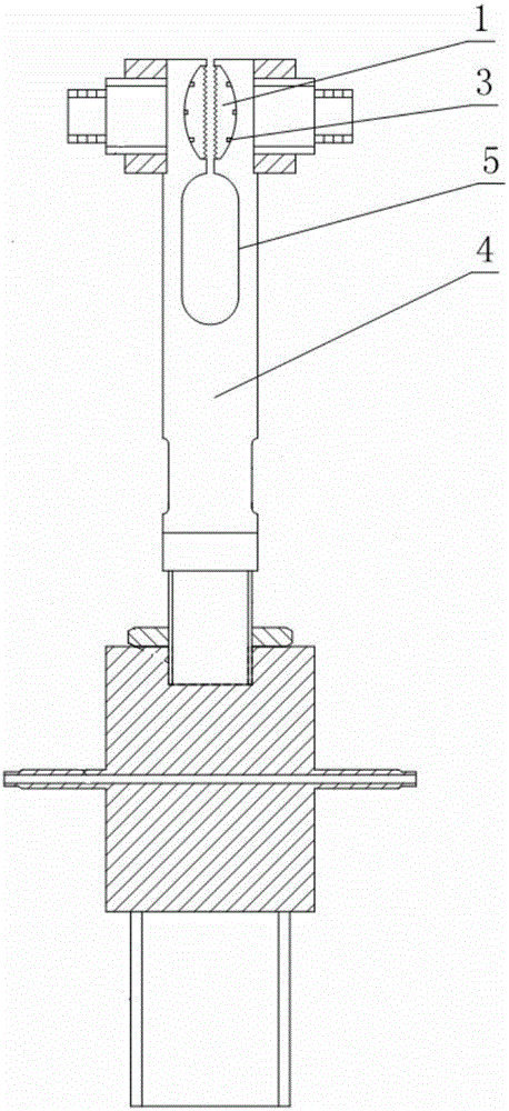 Clamp for high-temperature high-cycle fatigue test of metal plate-shaped sample