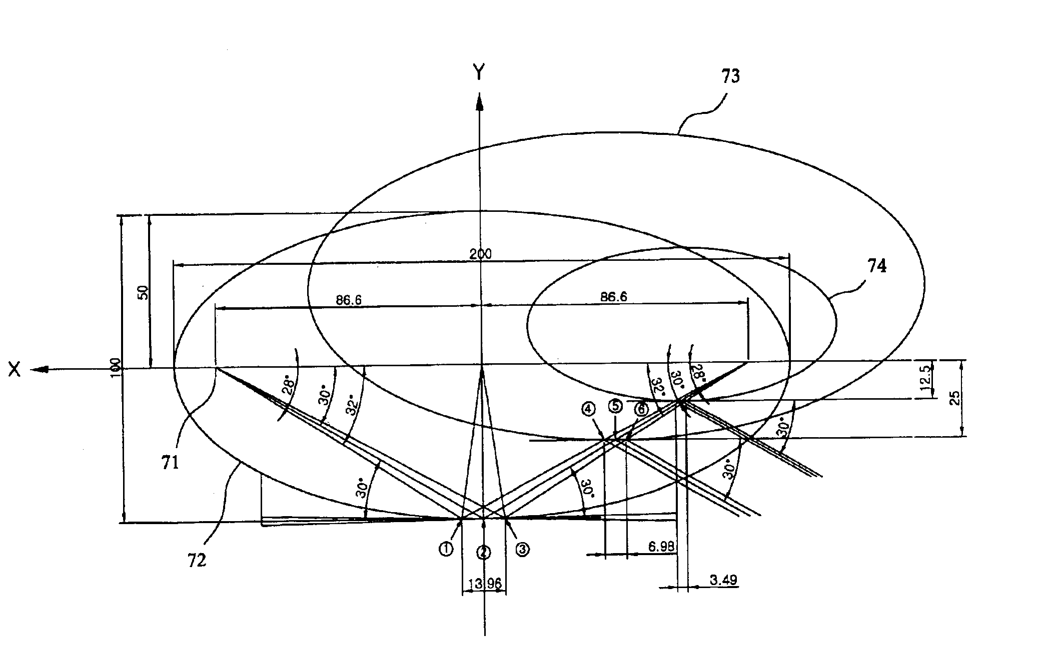 Apparatus for generating parallel beam with high flux