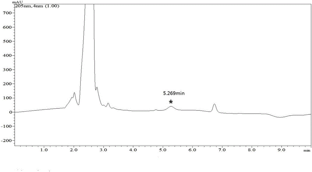 Liquid chromatographic analysis method for detecting acrylamide in fried food