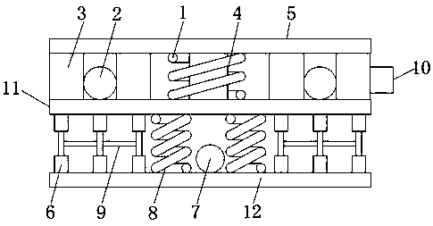 Multiple shock absorber for motorbike