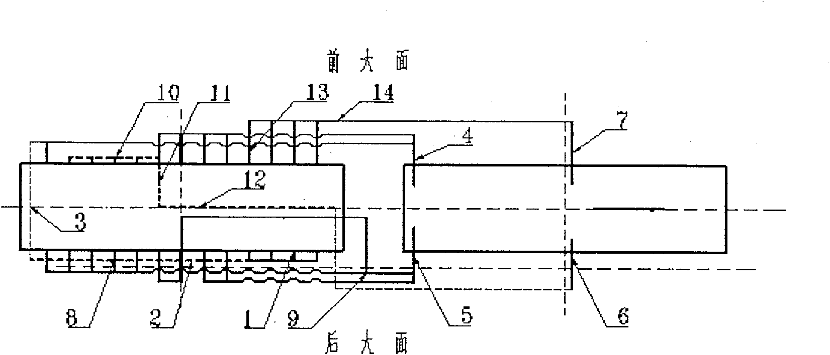 Encircling type busbar arrangement method for vertical row cell