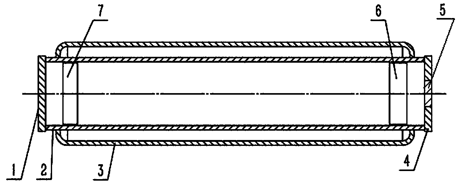 Compact type glass structure medium-power carbon dioxide laser