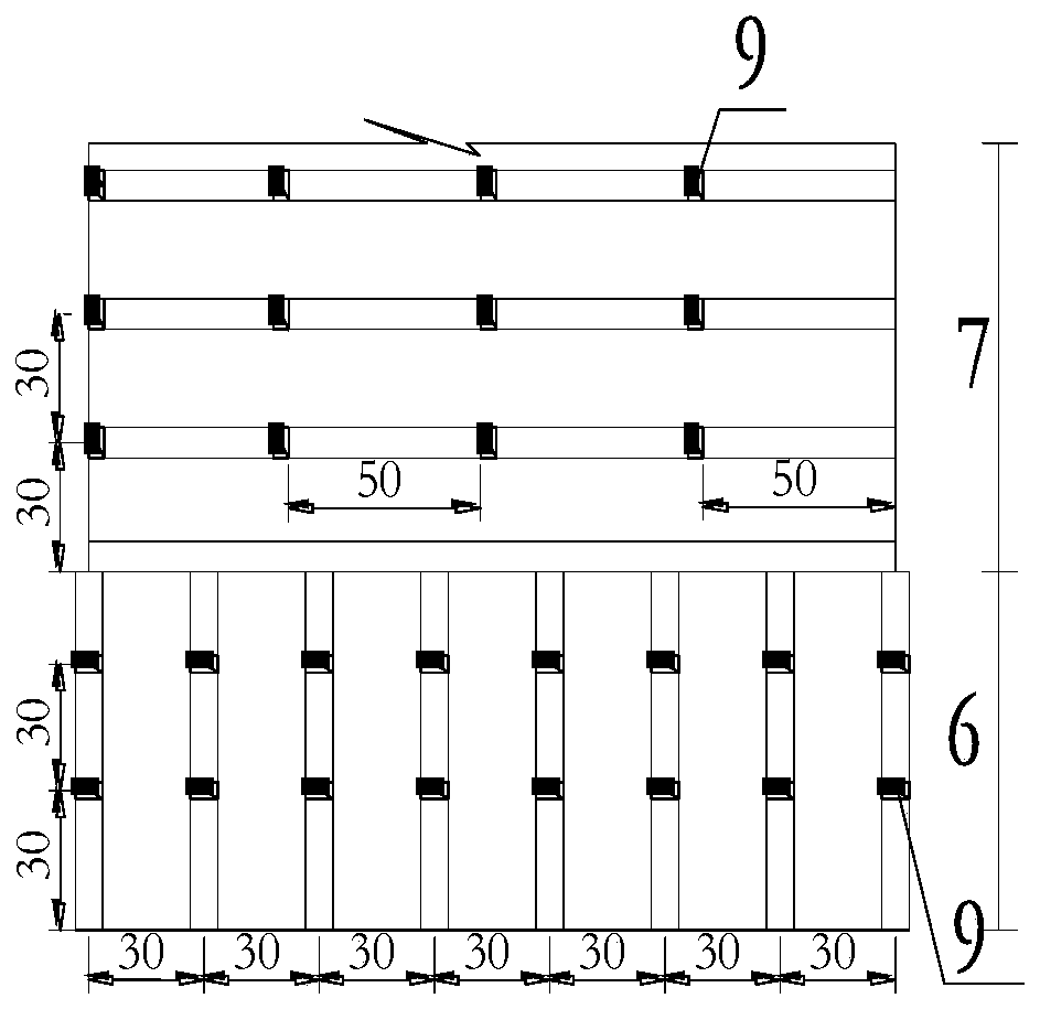 Narrow rock wall crane beam excavation method