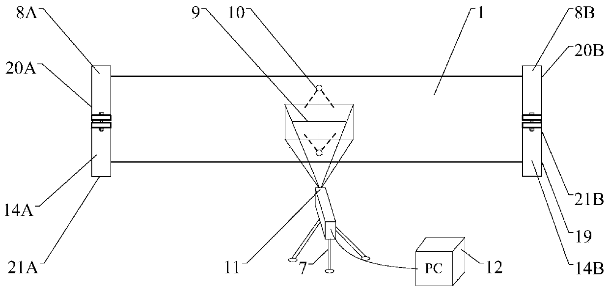 Two-way driving pipe fracture simulation experiment device and experiment method