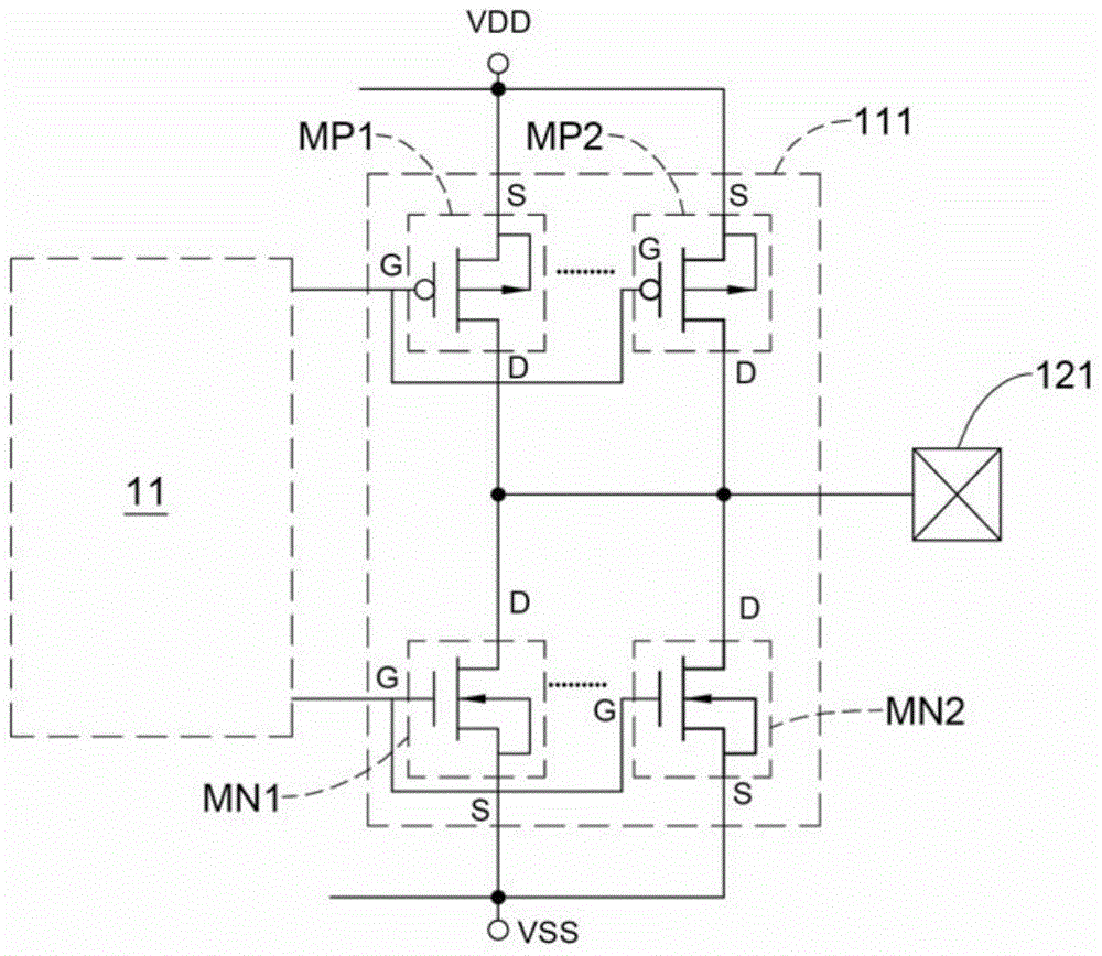 Integrated circuit and self-protection output buffer
