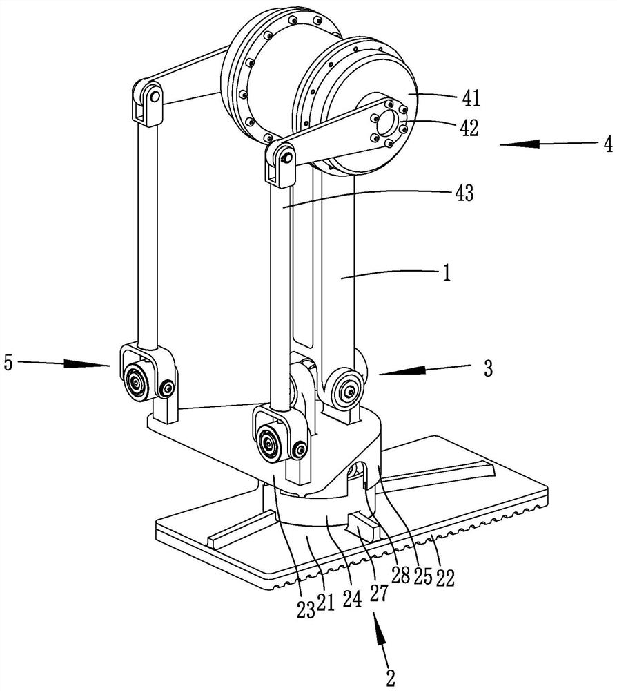 A lower leg mechanism and a biped robot equipped with the lower leg mechanism