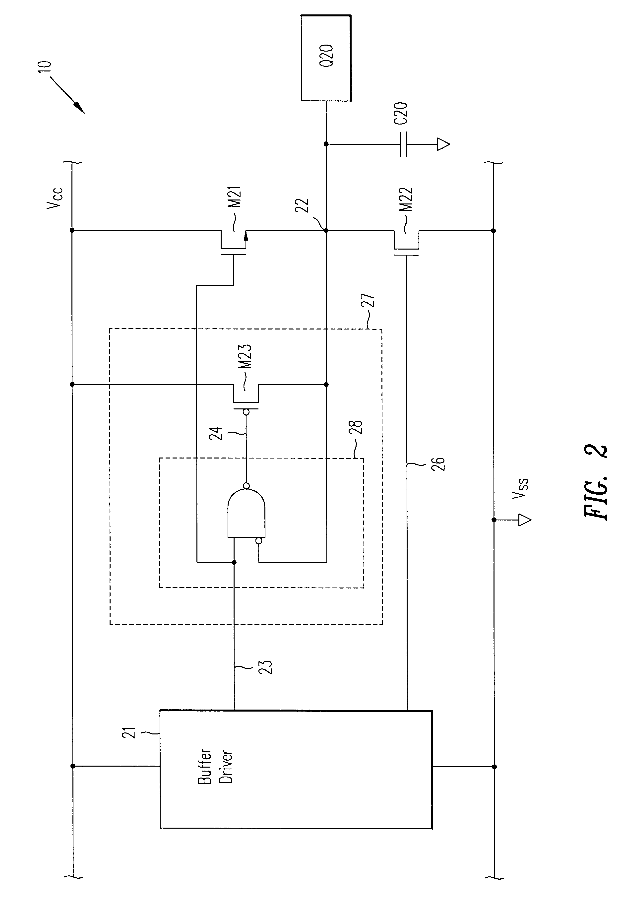 High speed buffer circuit with improved noise immunity