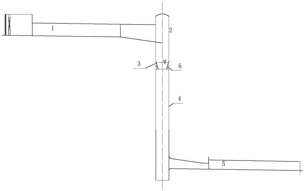 A multi-stage water cushion swirl shaft spillway suitable for high water head