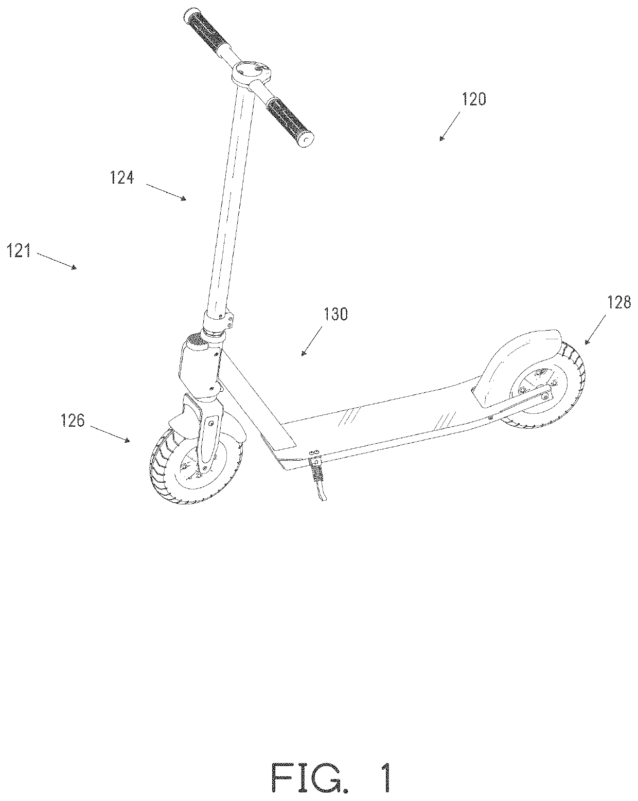 Scooter steering lock