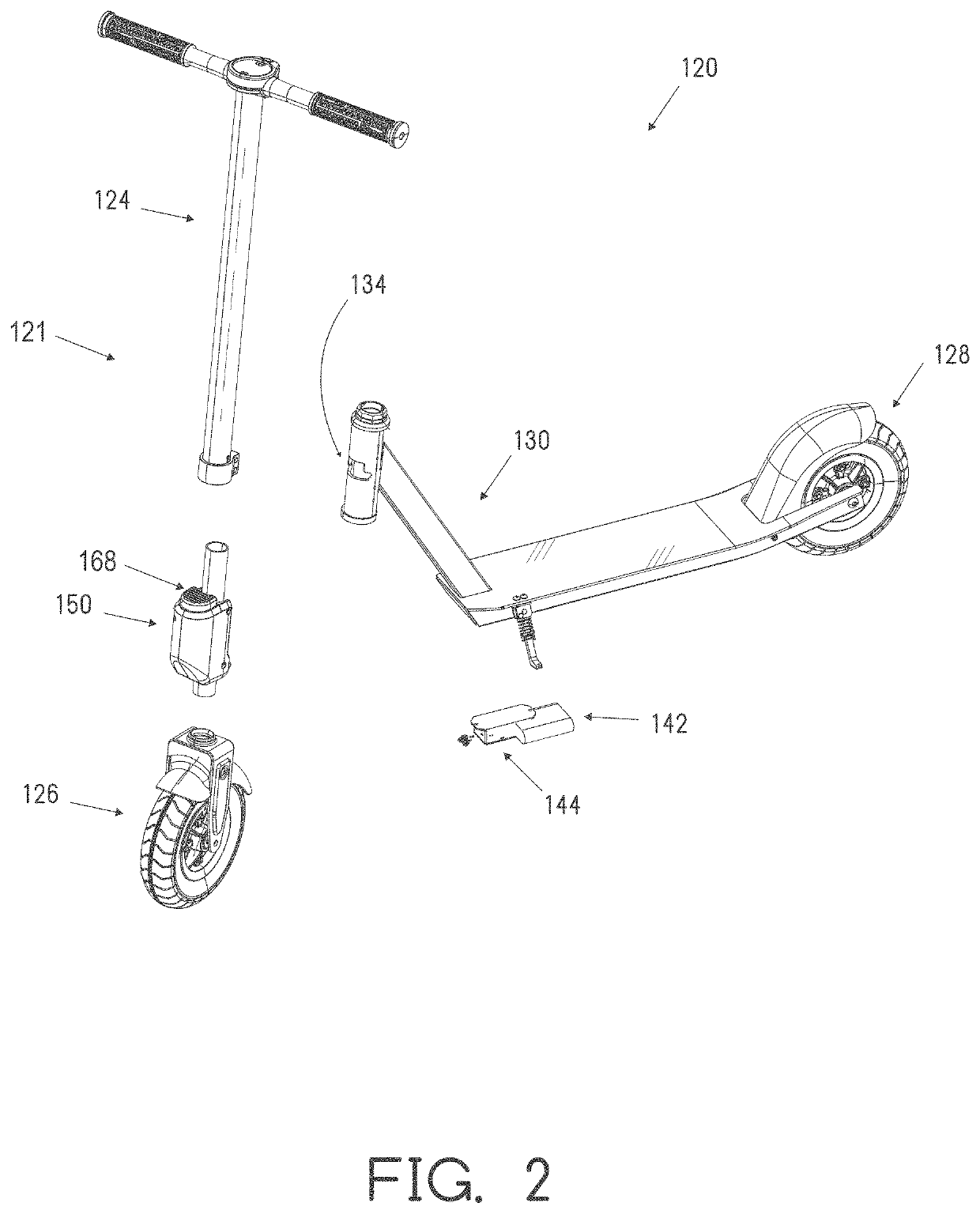 Scooter steering lock