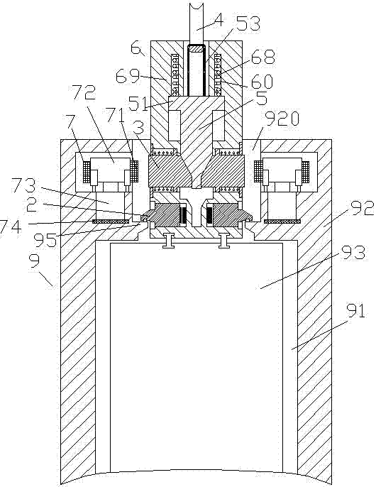 Damping workpiece conveying device