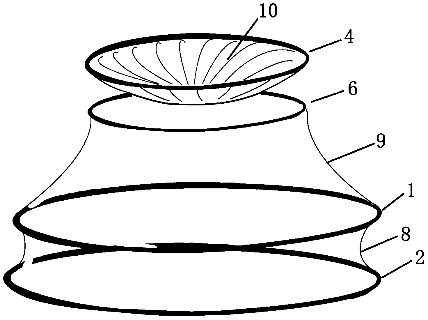 Enterocoelia opening/closing device