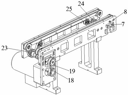 Synchronous toothed belt conveying mechanism