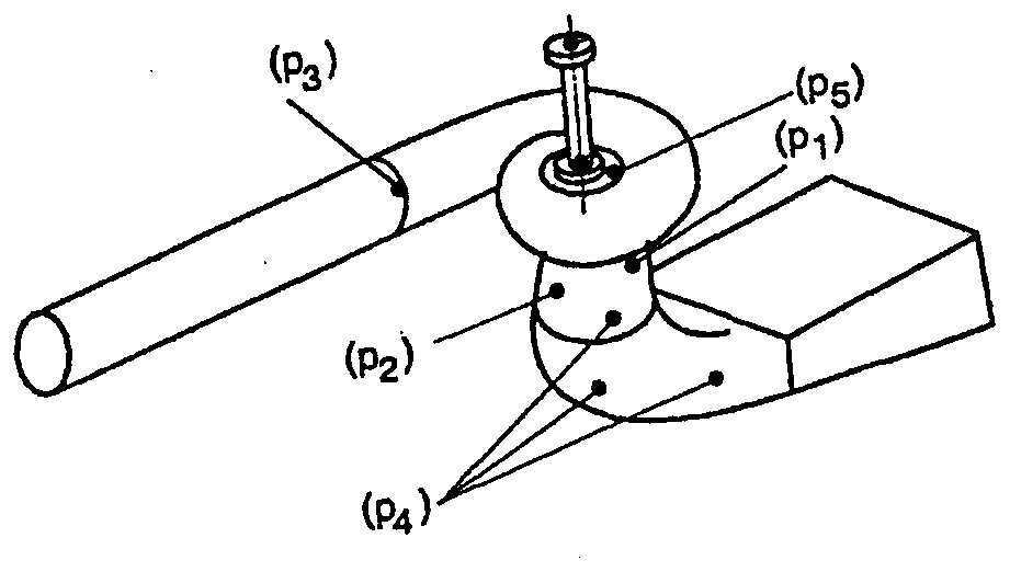 A method for determining the position of two holes punched in the water discharge cone of a water turbine