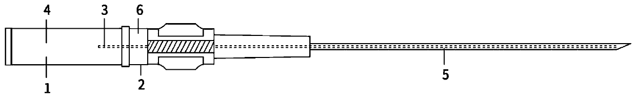 Arterial puncture indwelling needle with pressing device