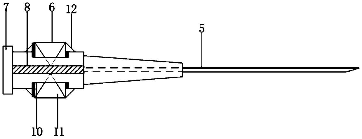 Arterial puncture indwelling needle with pressing device