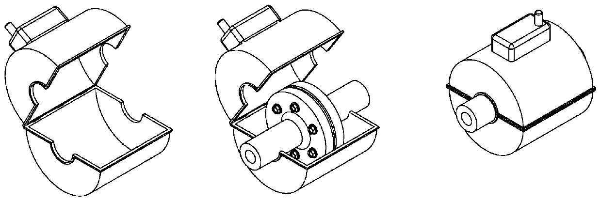 On-line monitoring equipment for leakage of pipe flange and installation method