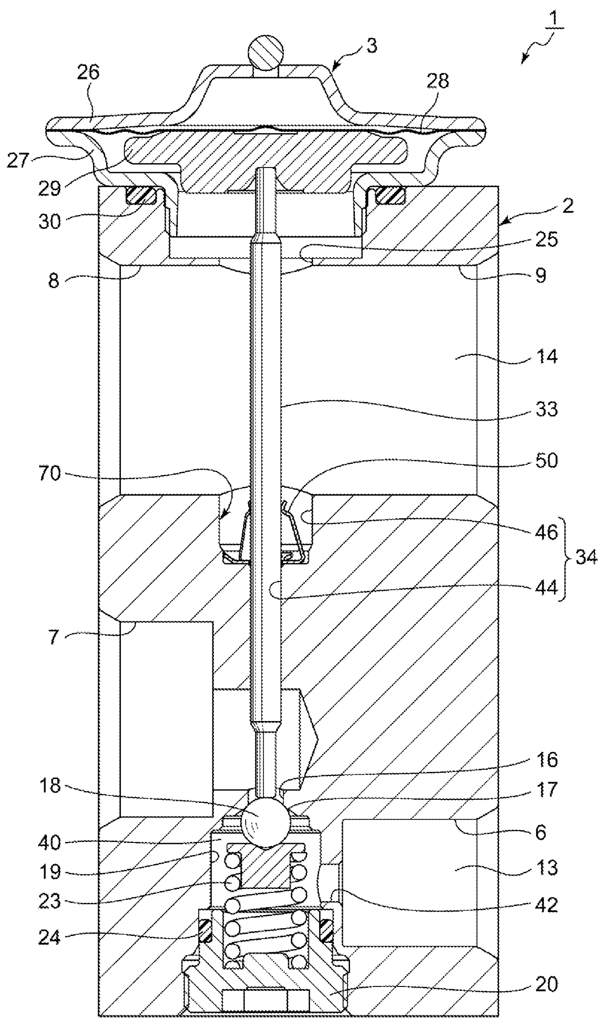 Expansion valve and vibration-proof spring