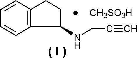 Method for preparing rasagiline mesylate