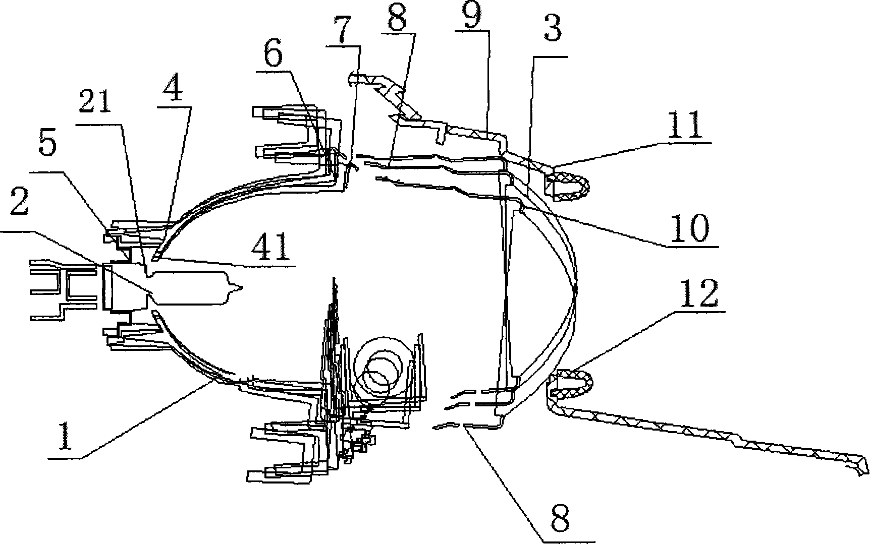 Automobile lamp cap angle adjusting structure