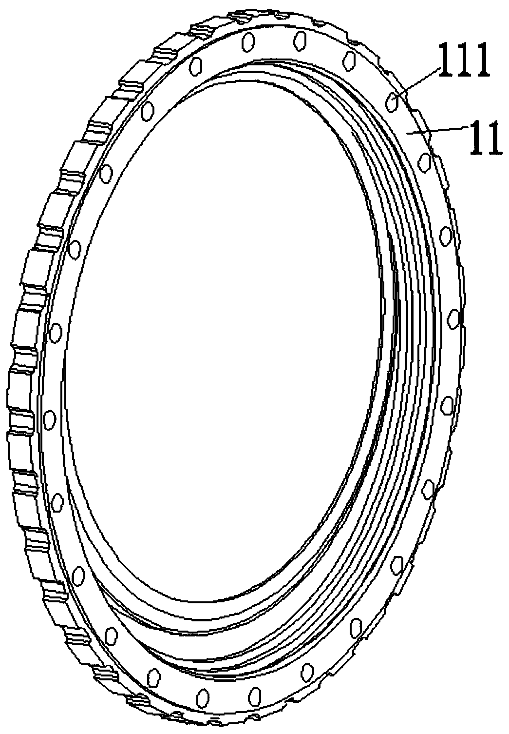 Rotating surface ring structure and watch with same
