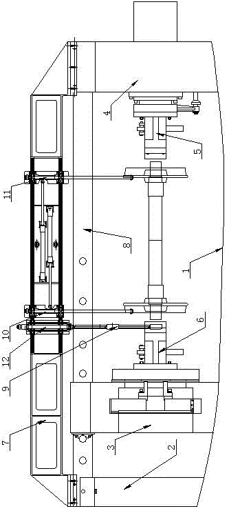 Railway wheelset press-fitting mechanism with end surface of axle as benchmark