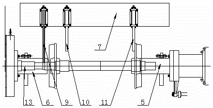 Railway wheelset press-fitting mechanism with end surface of axle as benchmark