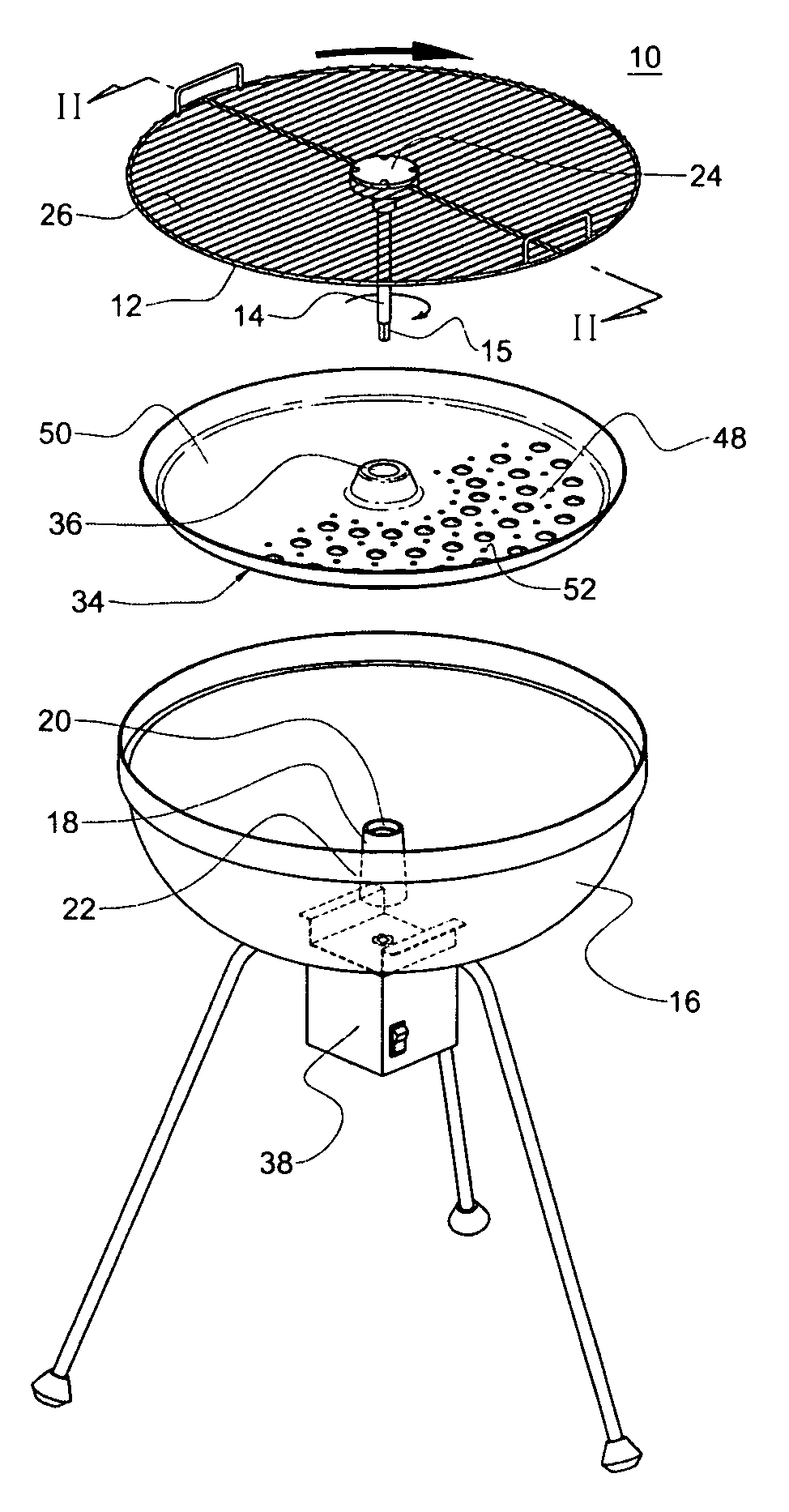 Rotating barbecue grill