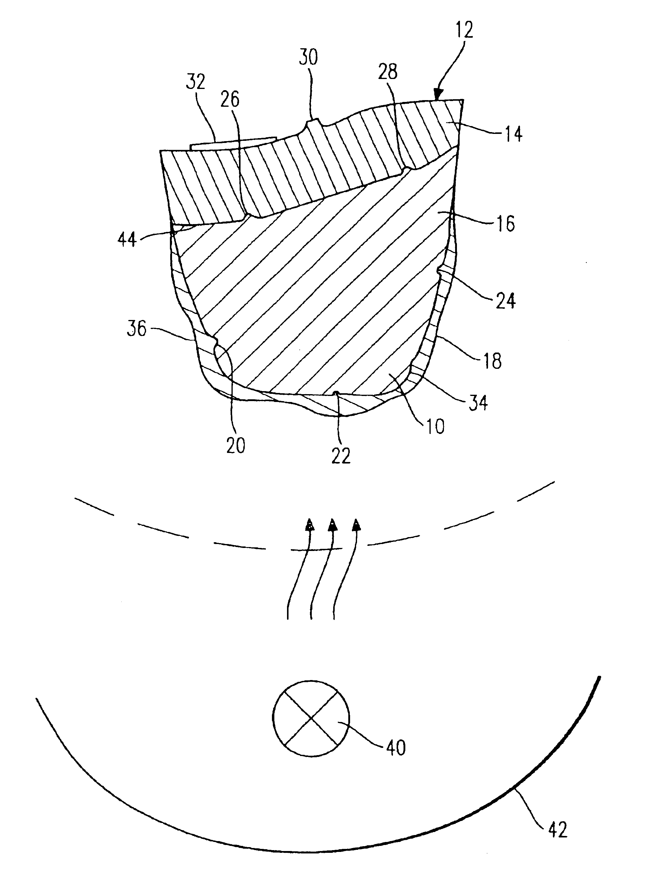 Artificial tooth and a process for making an artificial tooth