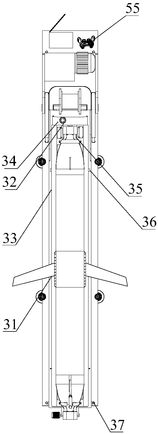 A ship-based underwater glider deployment and recovery system and corresponding deployment and recovery methods