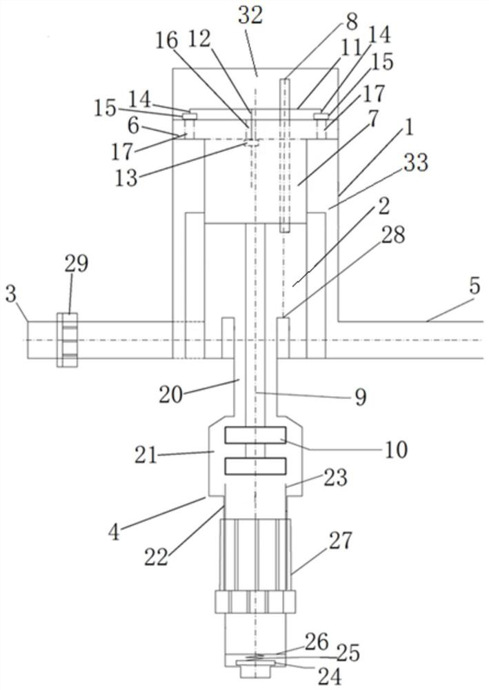 Adding device of liquid accelerator