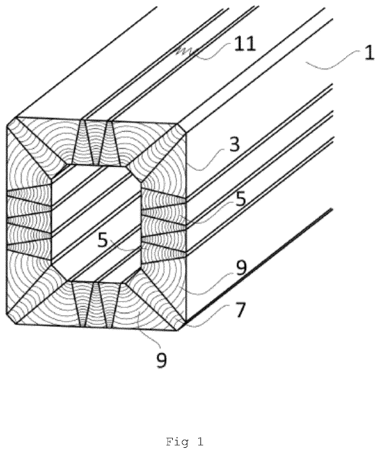 Hollow elongate building element