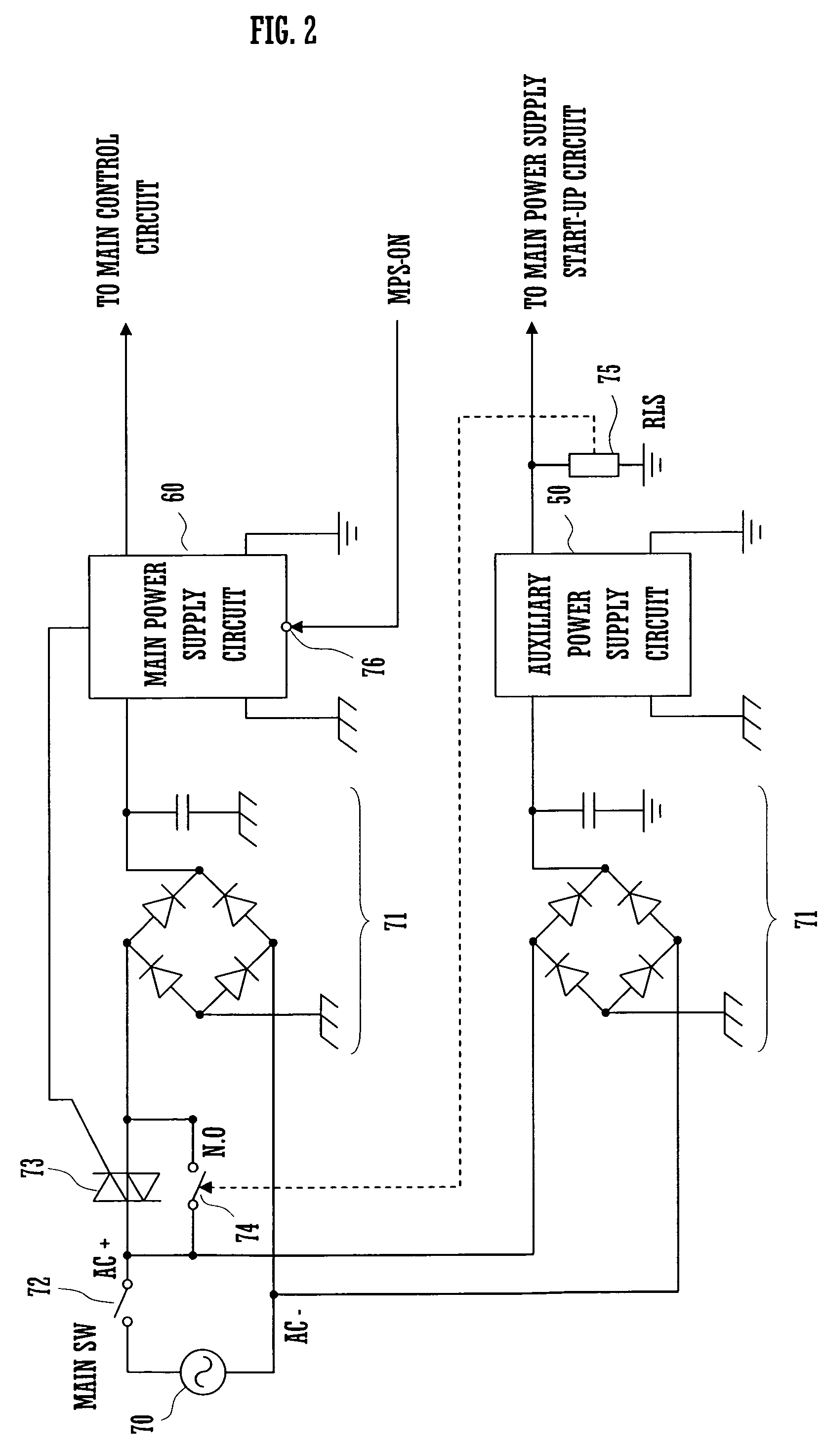 Power supply device and communication system