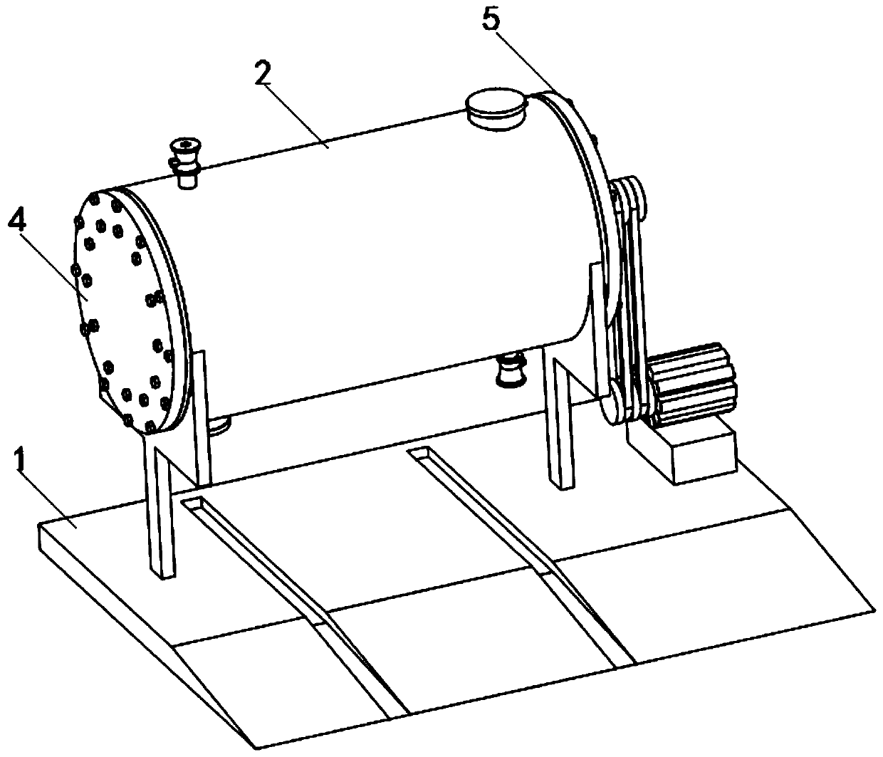 A residential mixing drying device with a anti -material block