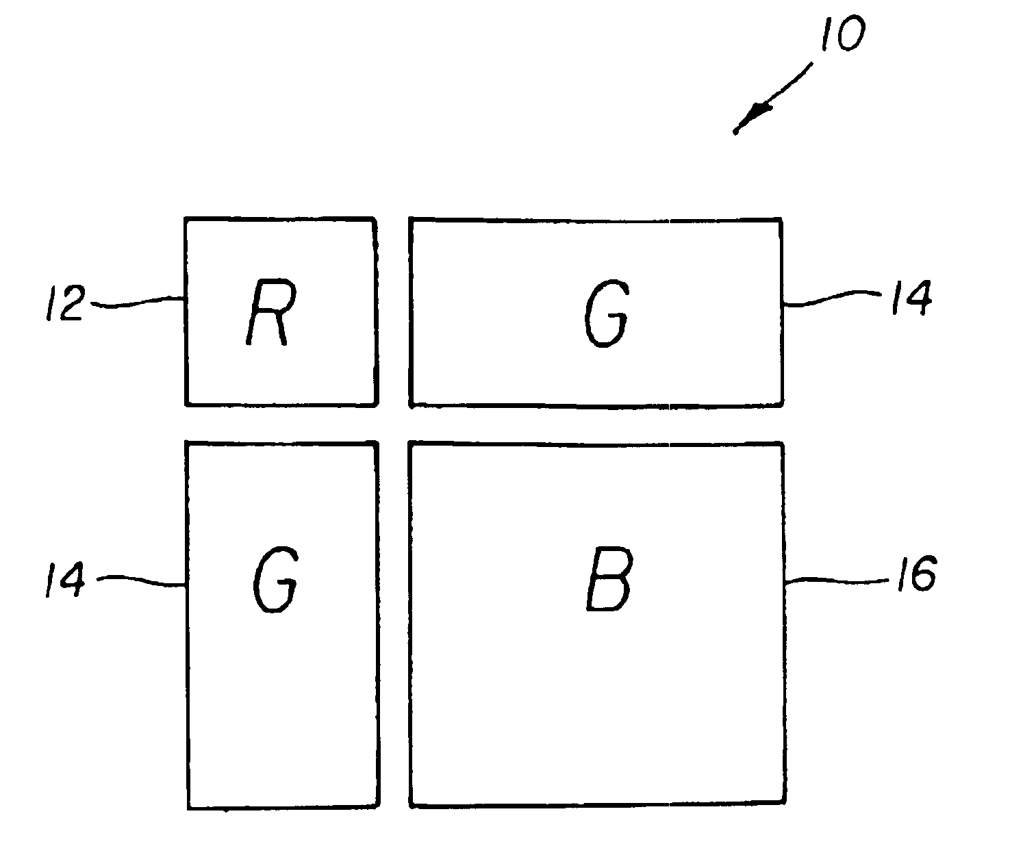 Color OLED display having repeated patterns of colored light emitting elements