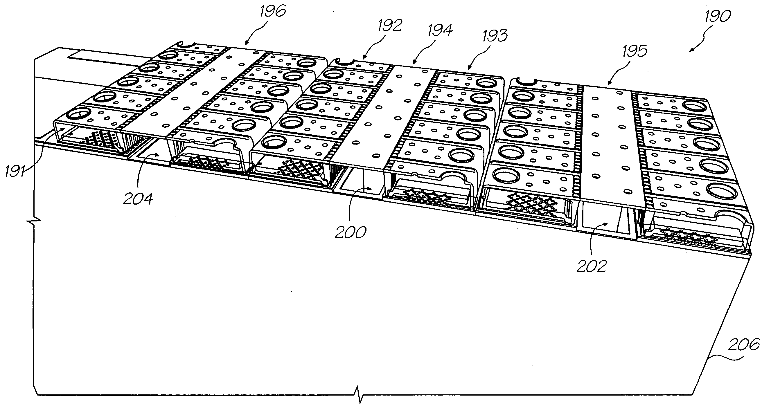 Printhead integrated circuit with actuators close to exterior surface