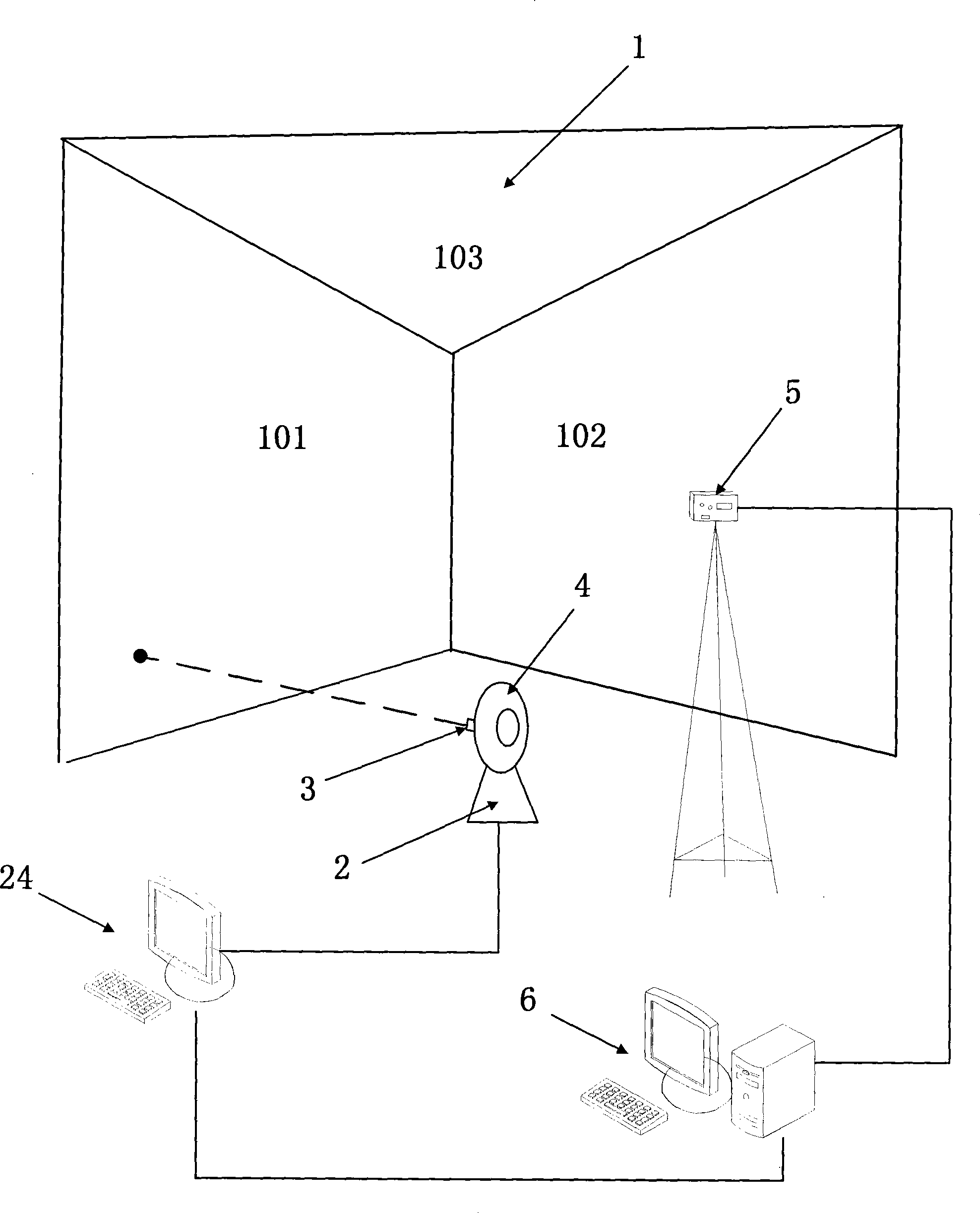 Active vision non-contact type servomechanism parameter measurement method and apparatus thereof